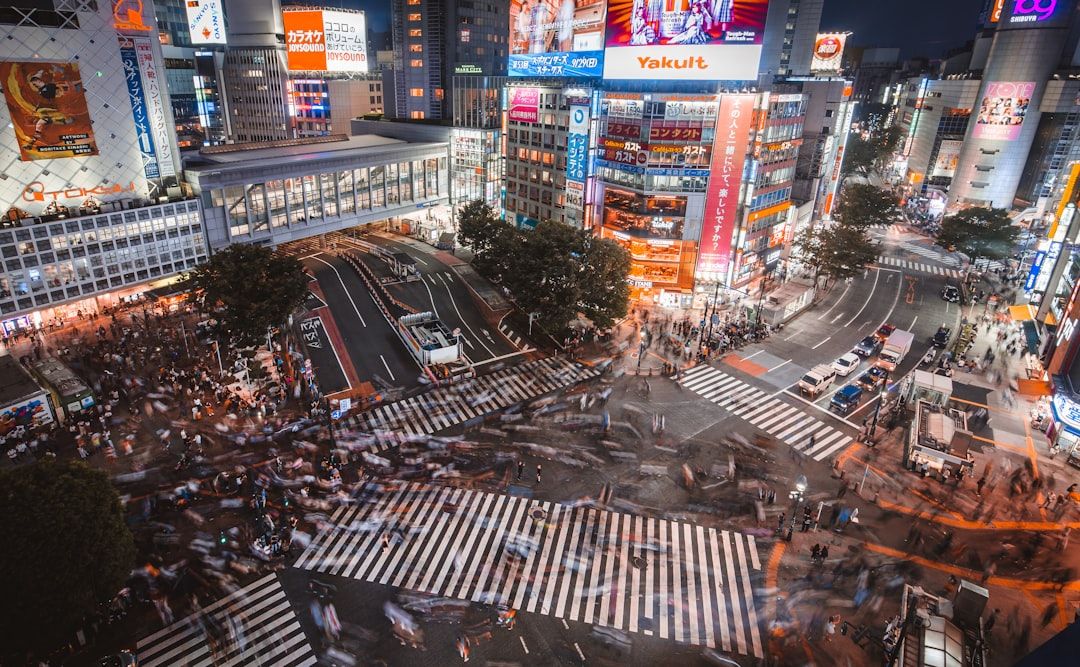 shibuya crossing tokyo dawn empty accommodation